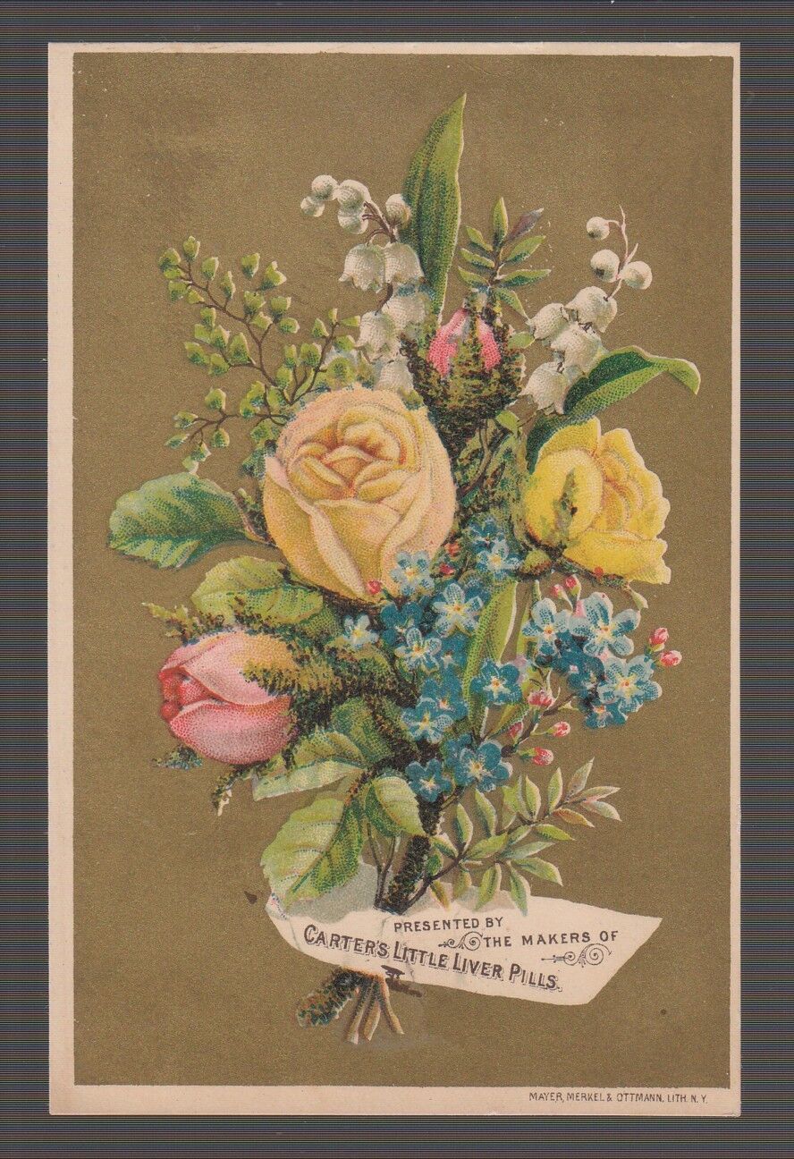 [B69123] 1880\'s TRADE CARD CARTER\'S LITTLE LIVER PILLS