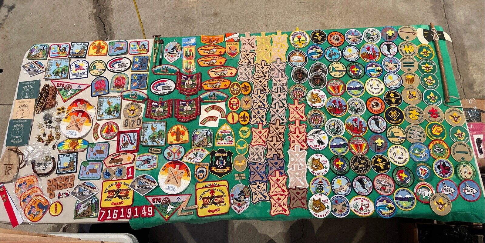 HUGE Lot of Collectible Boy Scouts BSA OA Camp Event Jacket Patches Pins Leather