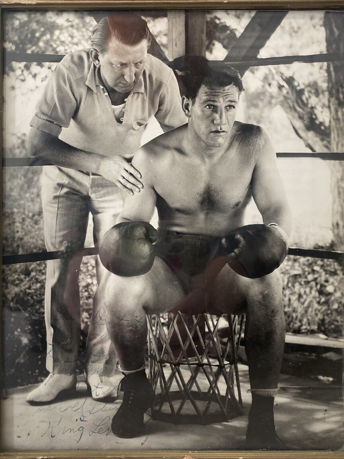🔥 RARE Antique Original Boxing Jewish Boxer Signed Photograph KING LEVINSKY 30s