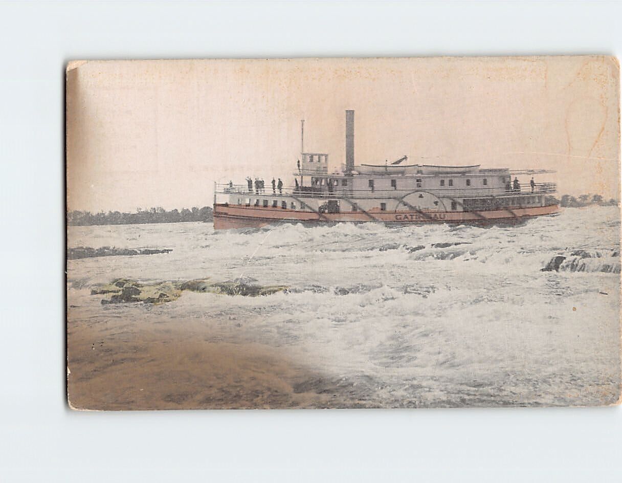 Postcard Steamboat Lachine Rapids Montreal Canada