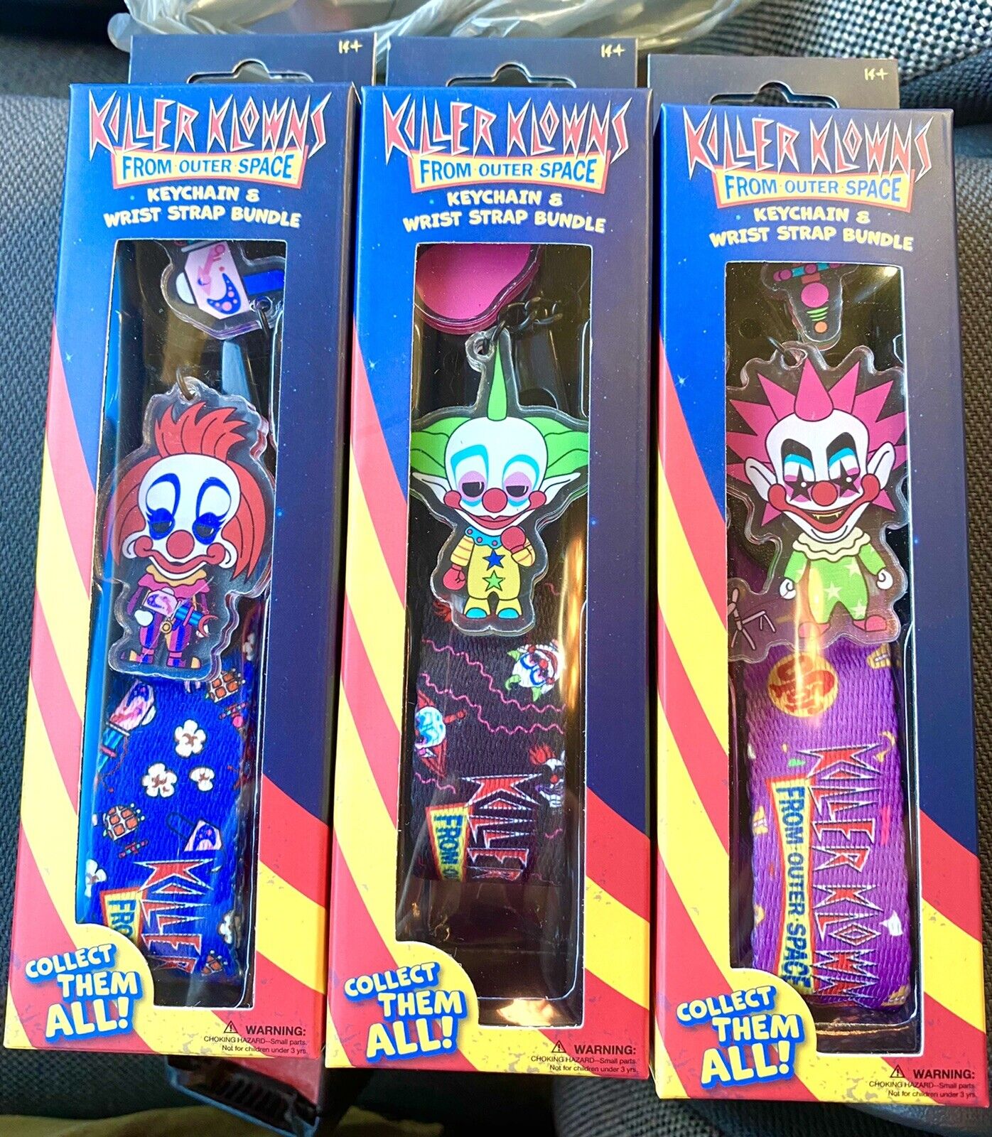 Killer Klowns Keychain + Wrist Strap Complete Set Of 3 Exclusive 2024