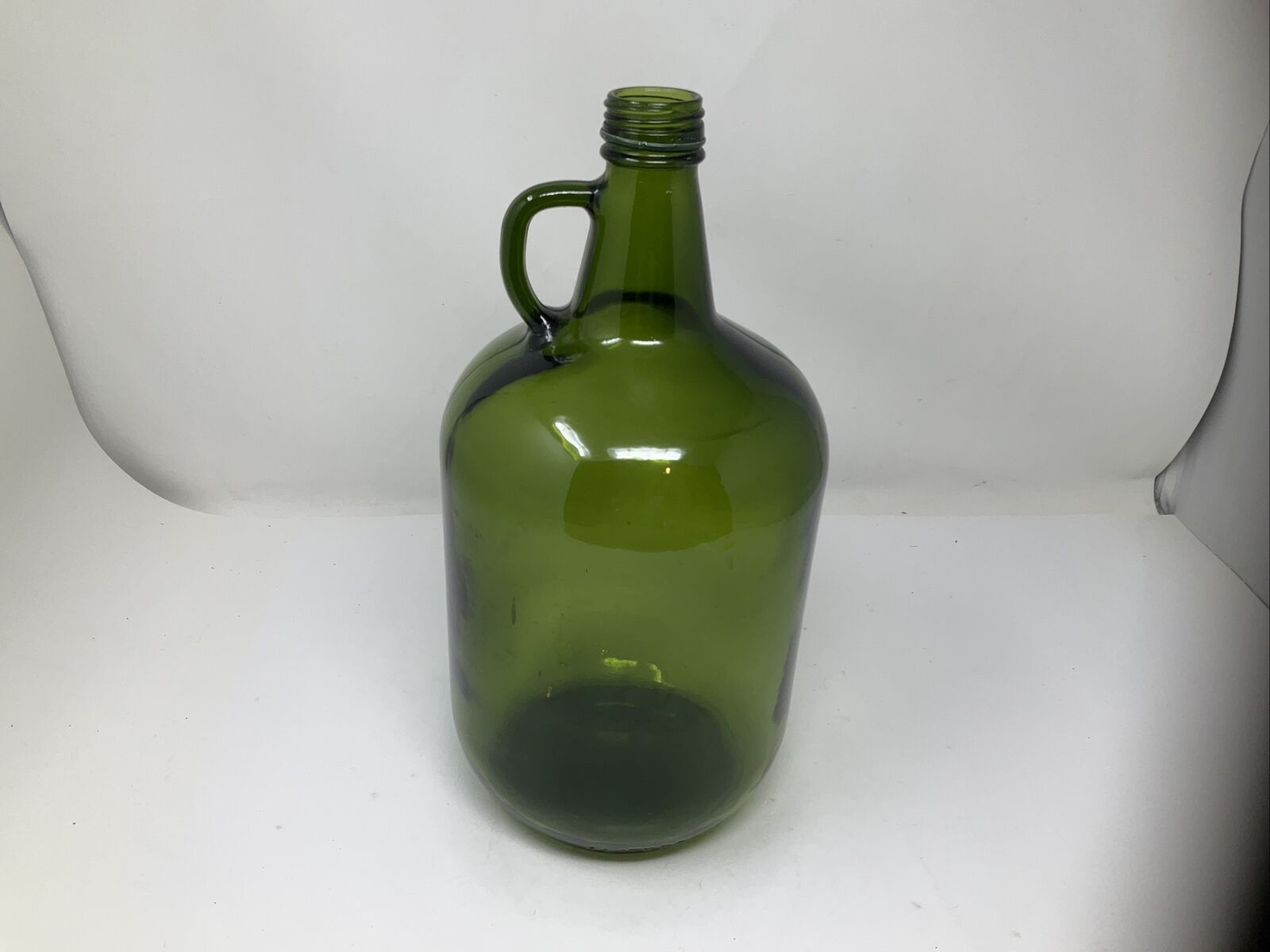 Vintage Antique Dark Green Glass 4 Litter Jug No Cap