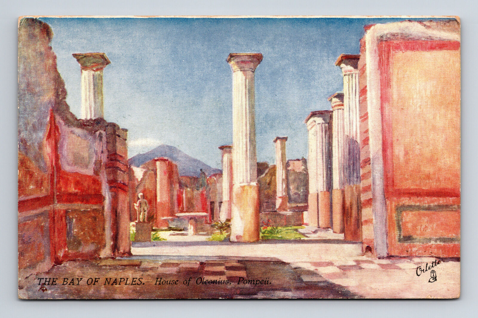 House of Oliconius Pompeii Italy Raphael Tuck\'s Oilette Postcard