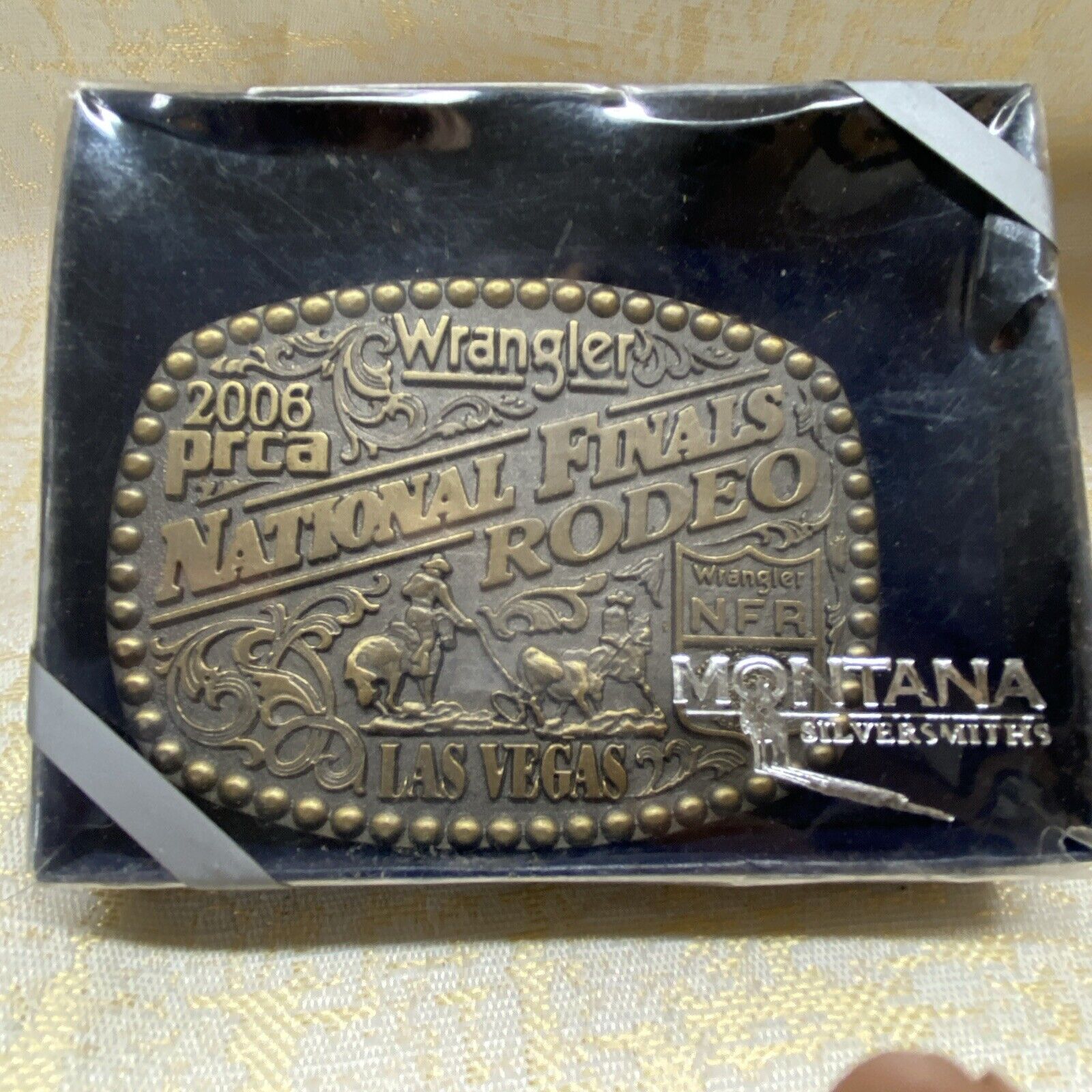 2006 Prca National Finals Rodeo Belt Montana Silver Smiths Buckle