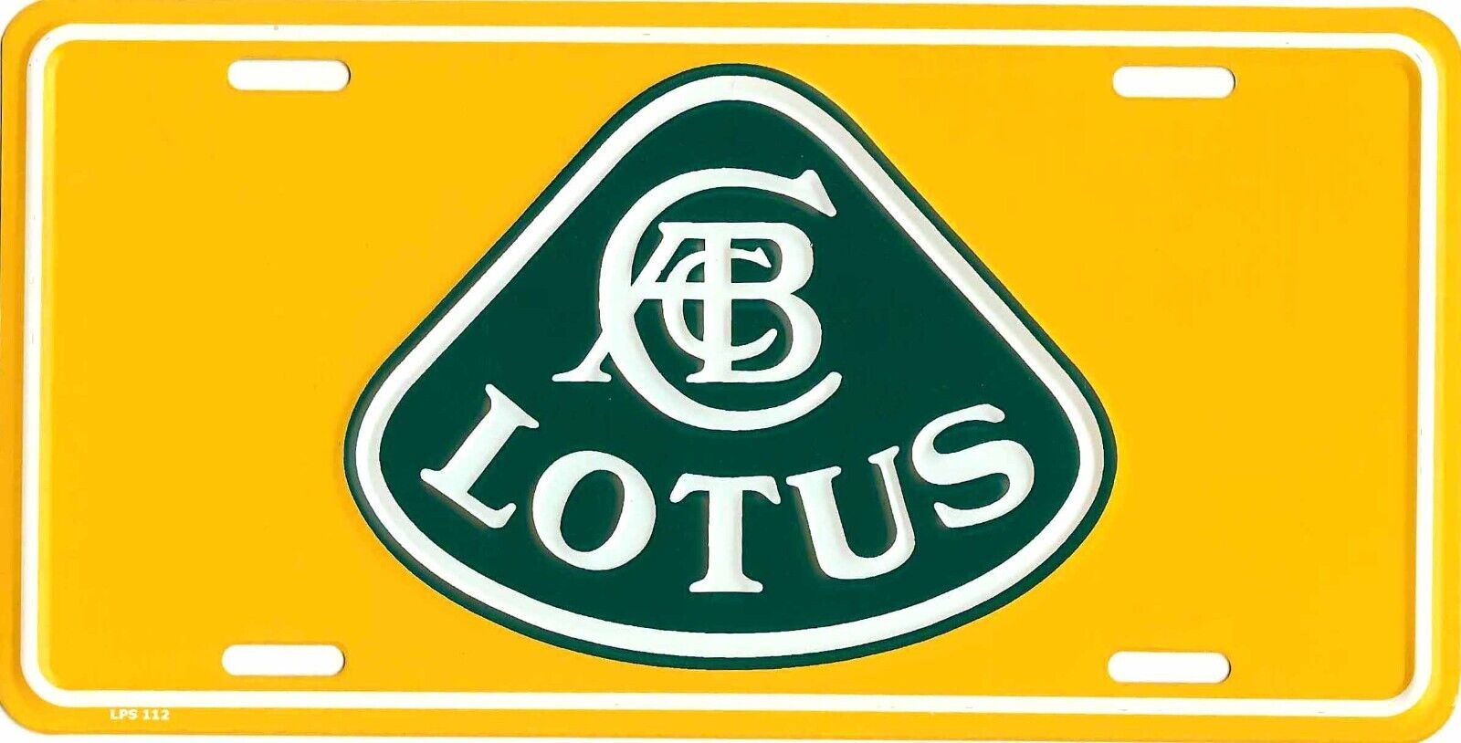 Vintage Lotus Metal/Aluminum novelty license plate embossed - Old Stock