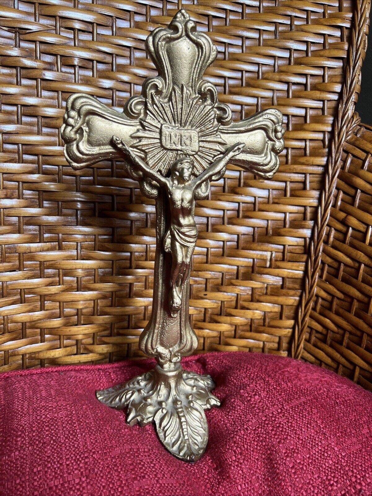 Vintage INRI Crucifix Cross Jesus Crucifixion (Please Read Description)