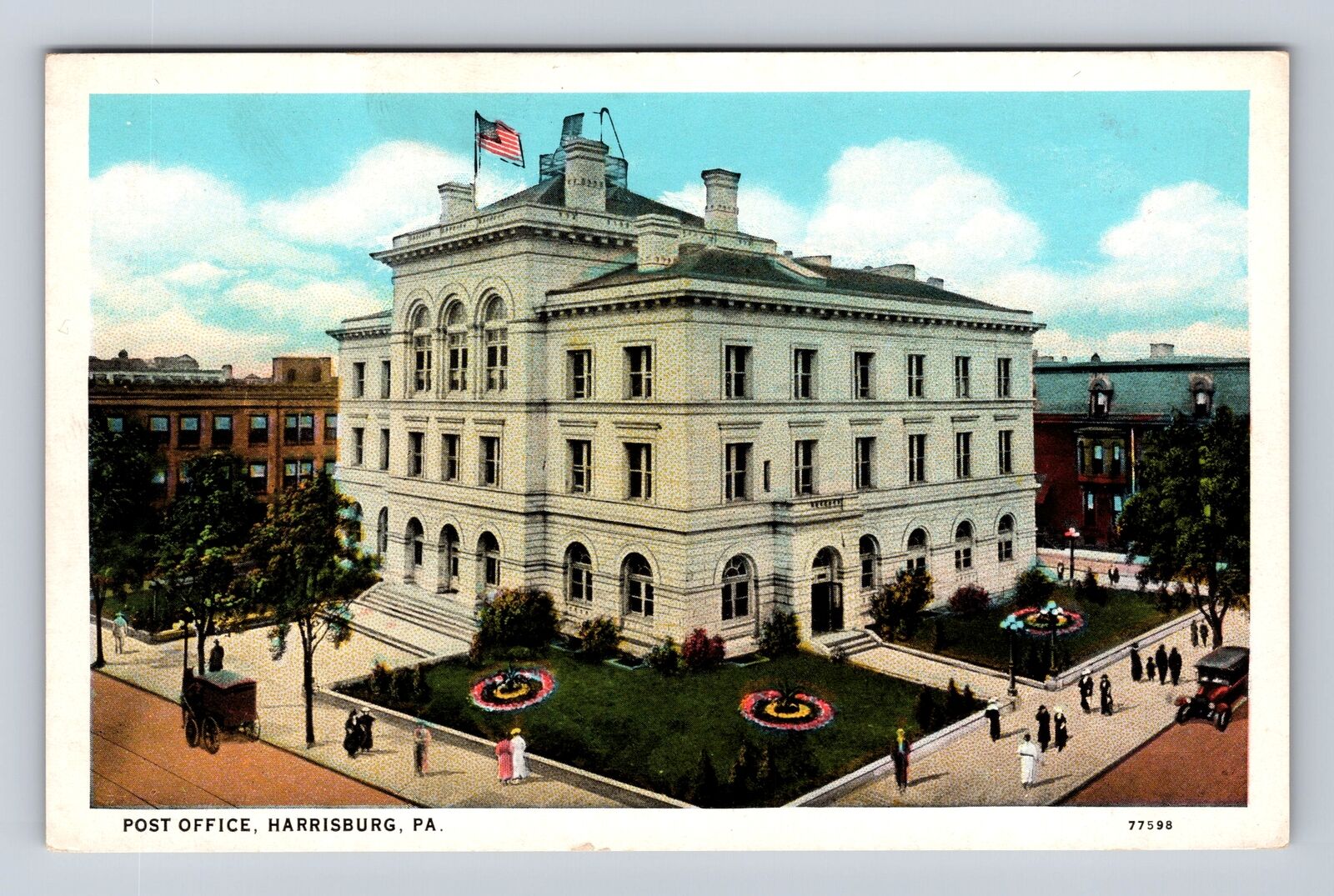 Harrisburg PA- Pennsylvania, United States Post Office, Antique Vintage Postcard