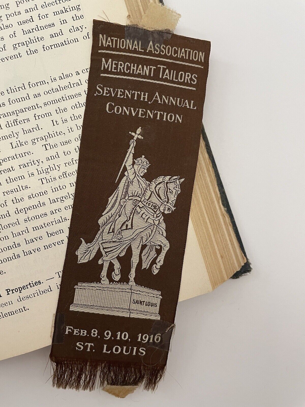 1916 Antique Historical Ephemera Ribbon Merchant Tailors Convention