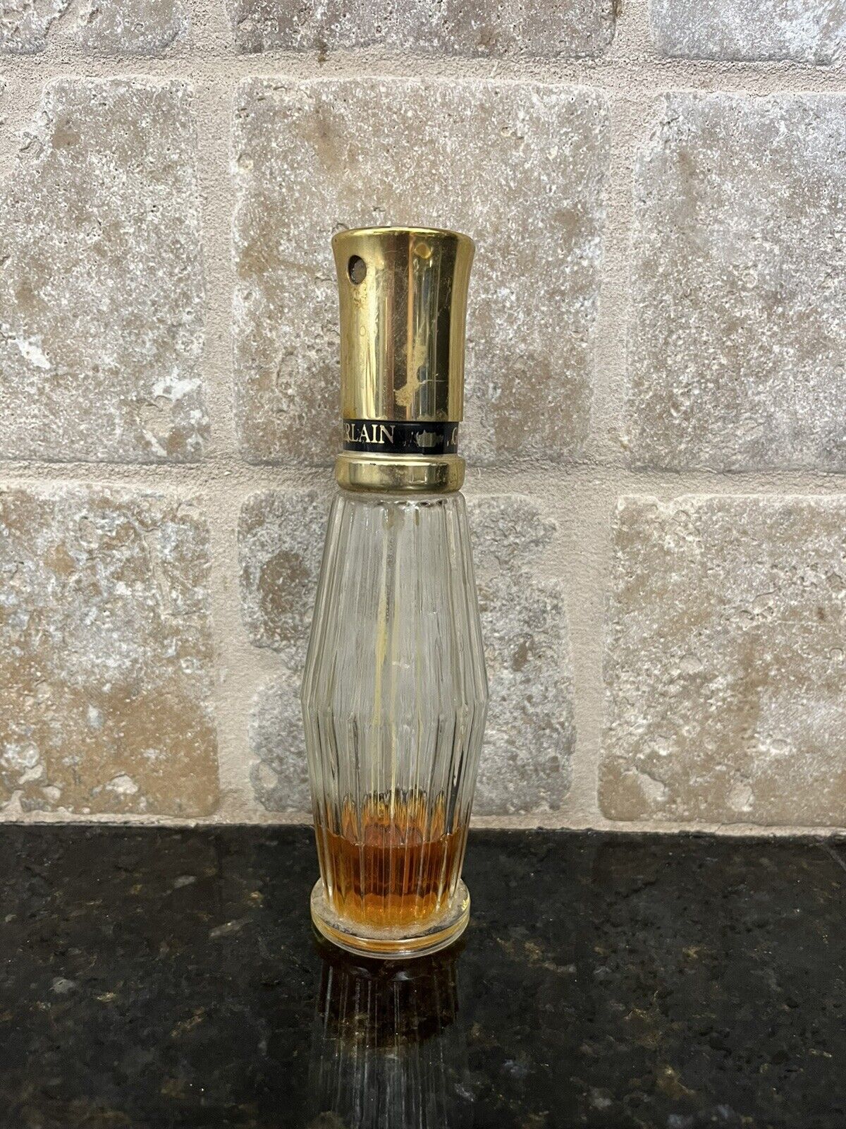 Vintage Guerlain Shalimar refillable spray perfume 2.5 oz 20% full