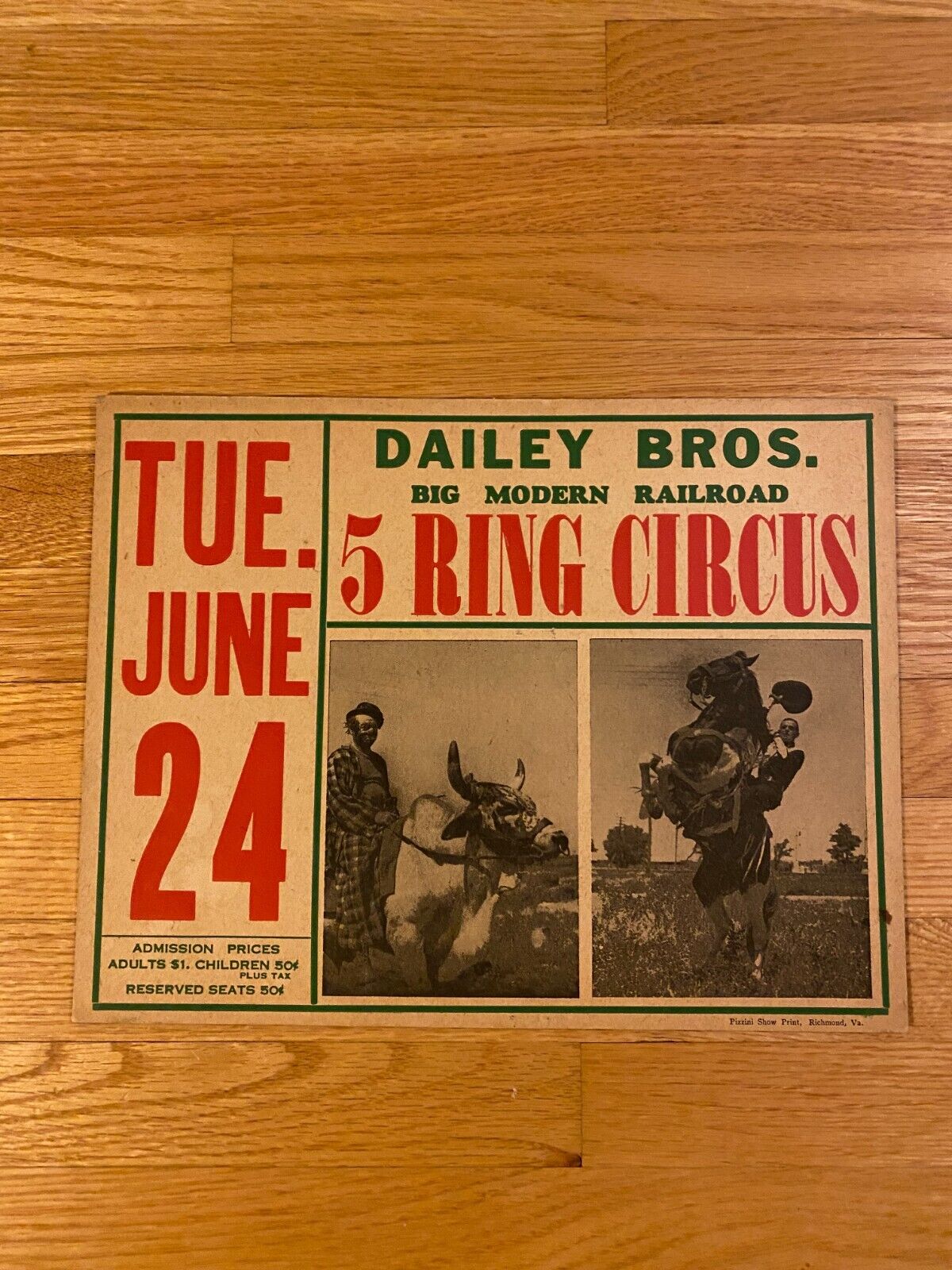 Vintage Dailey Bros Big Modern Railroad 5 Ring Circus 10.5\