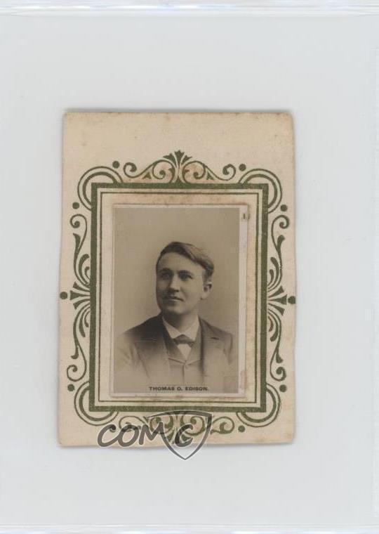1900-05 Lever Brothers Celebrities Portraits Thomas Edison (Green Filigree) 11bd