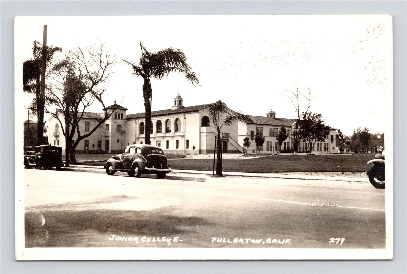 Junior College - Fullerton California Real Photograph Postcard RPPC