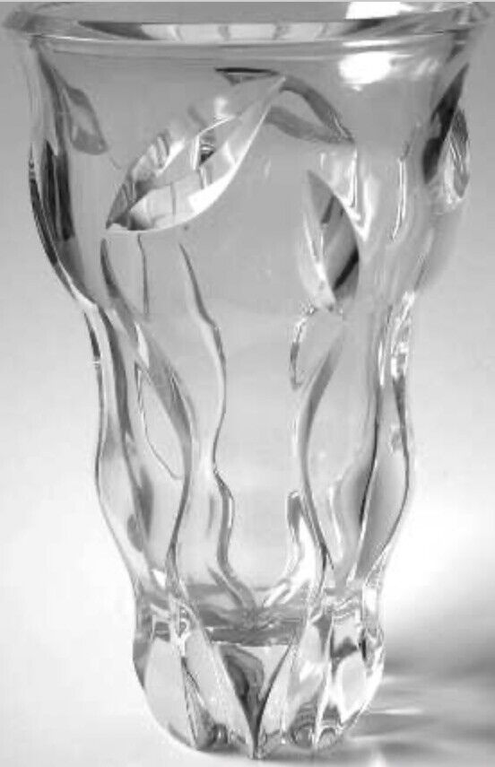 Lenox Floral Collection 11” Heavy Crystal Vase-Reticulated Rim-Signed
