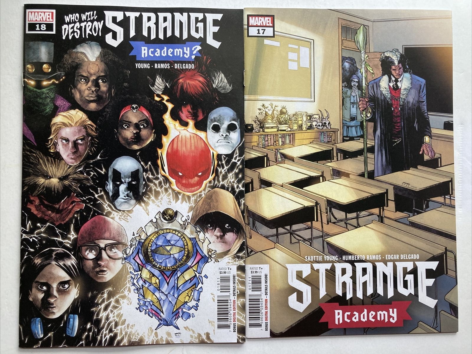 STRANGE ACADEMY 17 & 18 ~ 2 books, Marvel, 2022 ~ Ramos & Delgado Cover NM