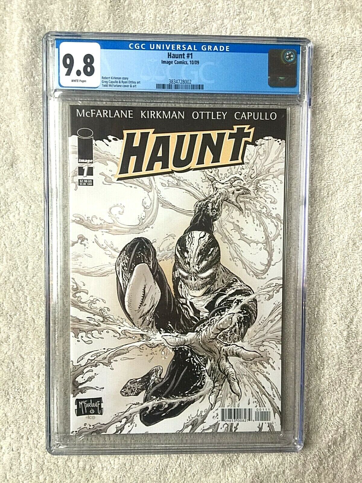 HAUNT #1 October 2009 CGC 9.8 White Pages McFarlane cover plus Free Reader Copy