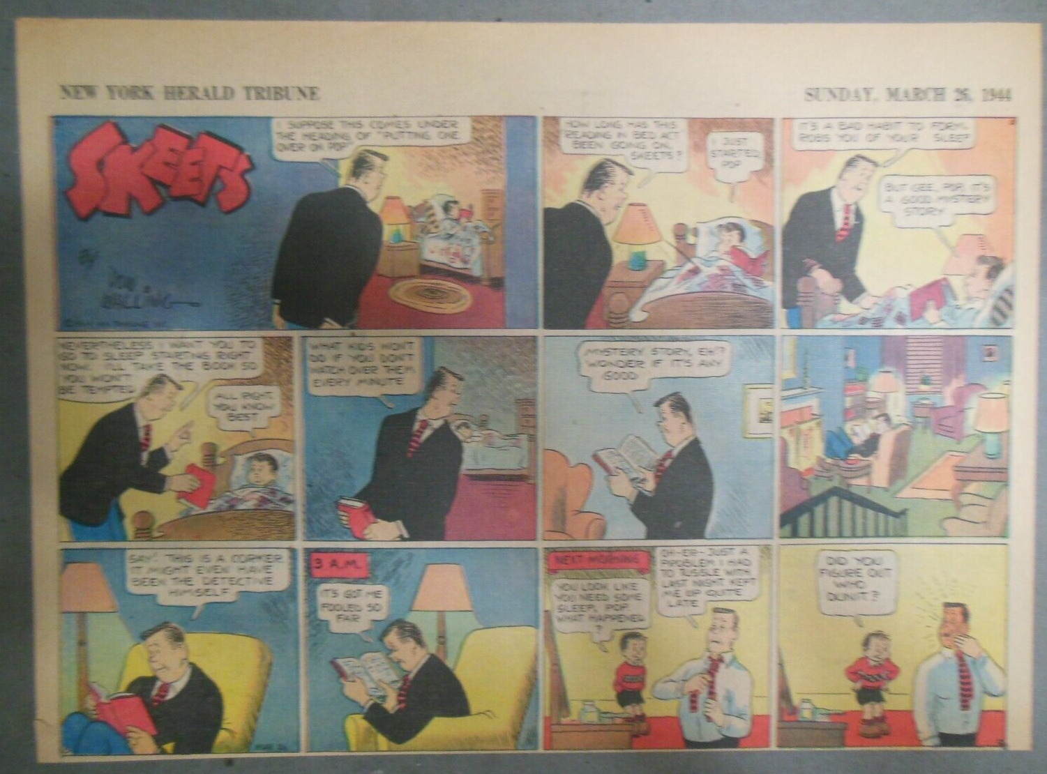 Skeets Sunday Page by Dow Walling from 3/26/1944 Half Page Size: 11 x 15 inches