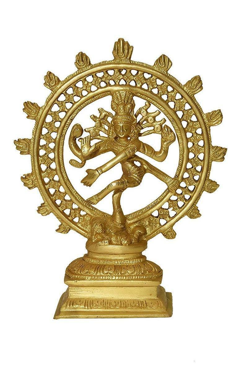 Whitewhale Natraj Brass Statue,Nataraja King of Dancers Hindu God Shiva for Home