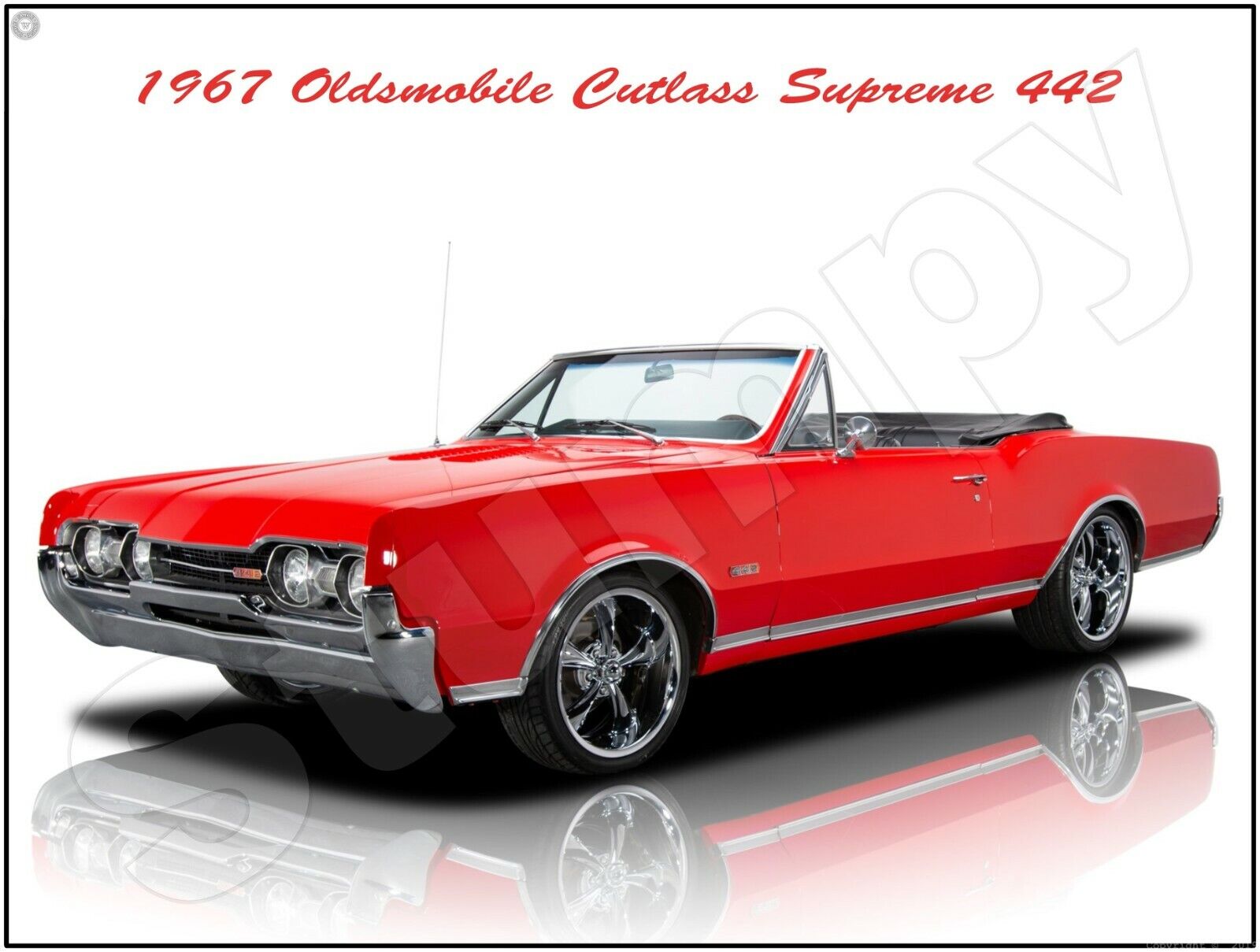 1967 Oldsmobile Cutlass Supreme 442  Metal Sign 9\
