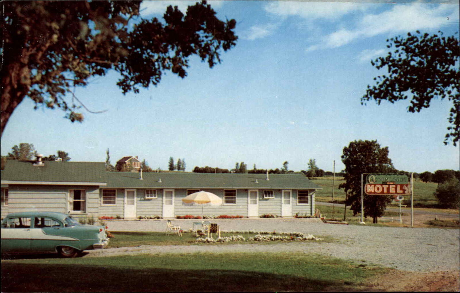 Lakeville Minnesota MN Acord Lodge Motel Car c1950s-60s Postcard