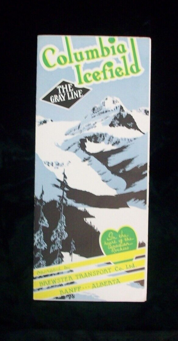 The Gray Line Columbia Icefield Banff Jasper National Parks Map c. 1939 Canada