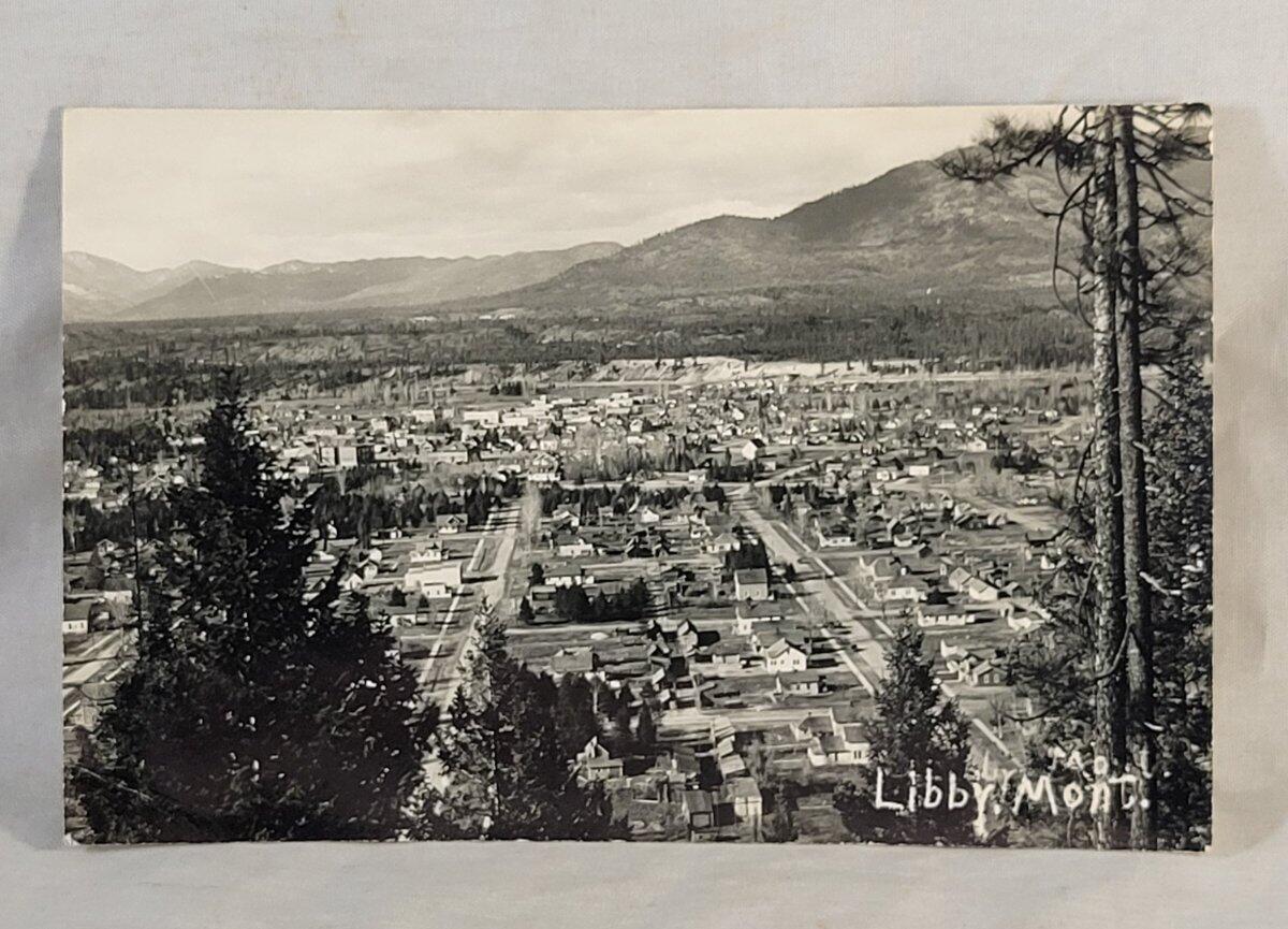 Vintage Real Photo Postcard Libby Montana RPPC