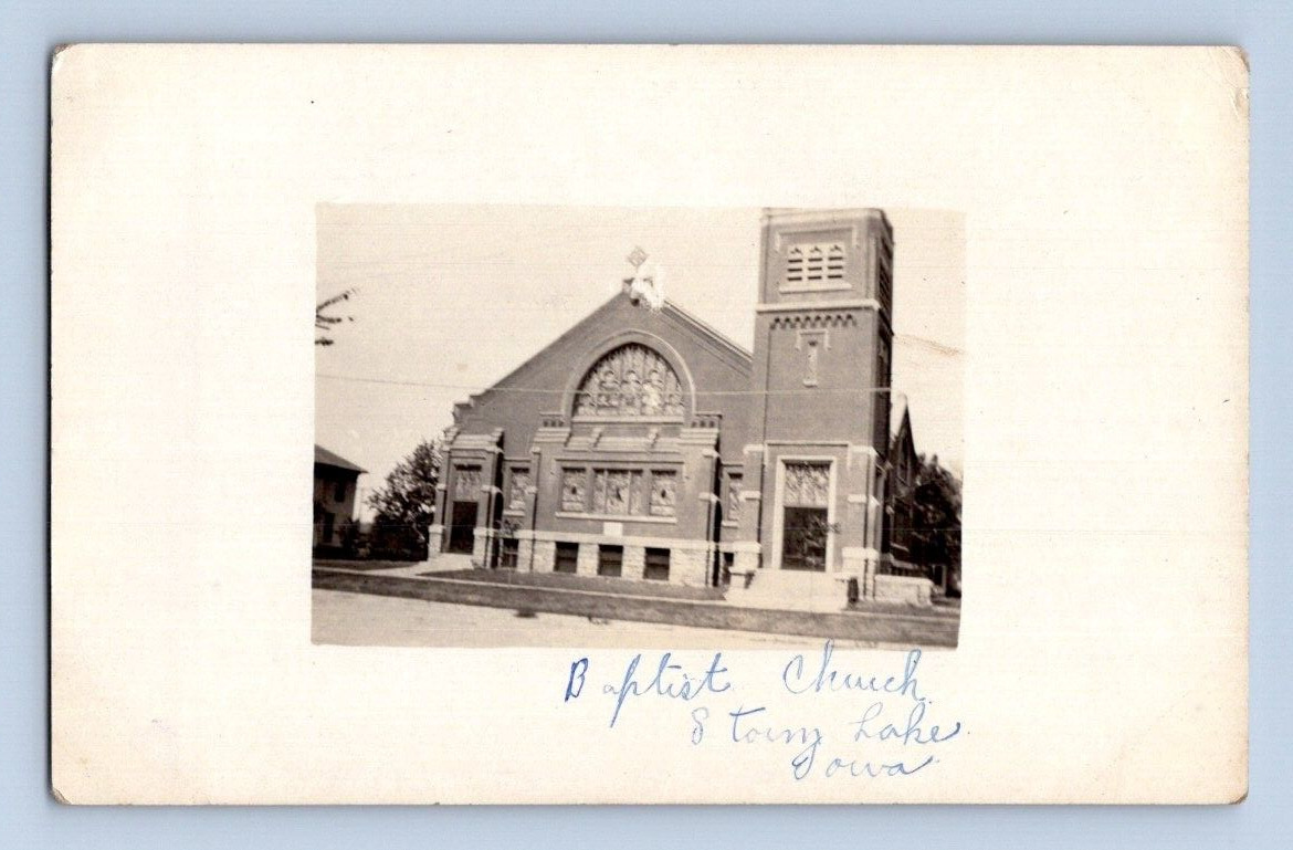 RPPC 1915. STORM LAKE, IOWA. BAPTIST CHURCH. POSTCARD. HH16