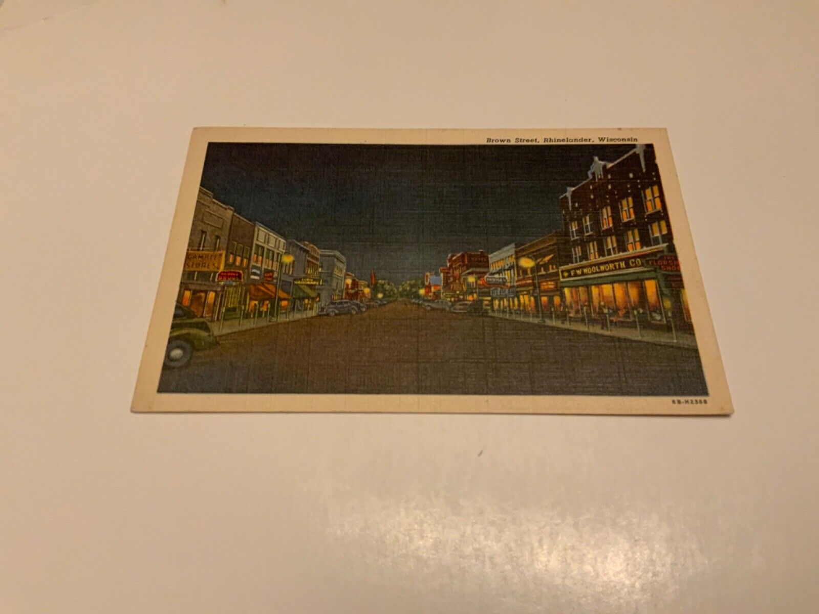 Rhinelander, Wisconsin ~ Brown Street - 1951 Vintage Postcard