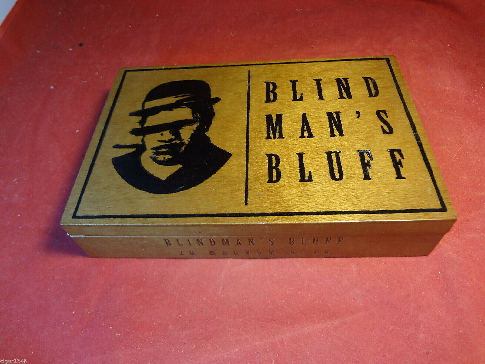 BLIND MAN\'S BLUFF EMPTY WOOD CIGAR BOX
