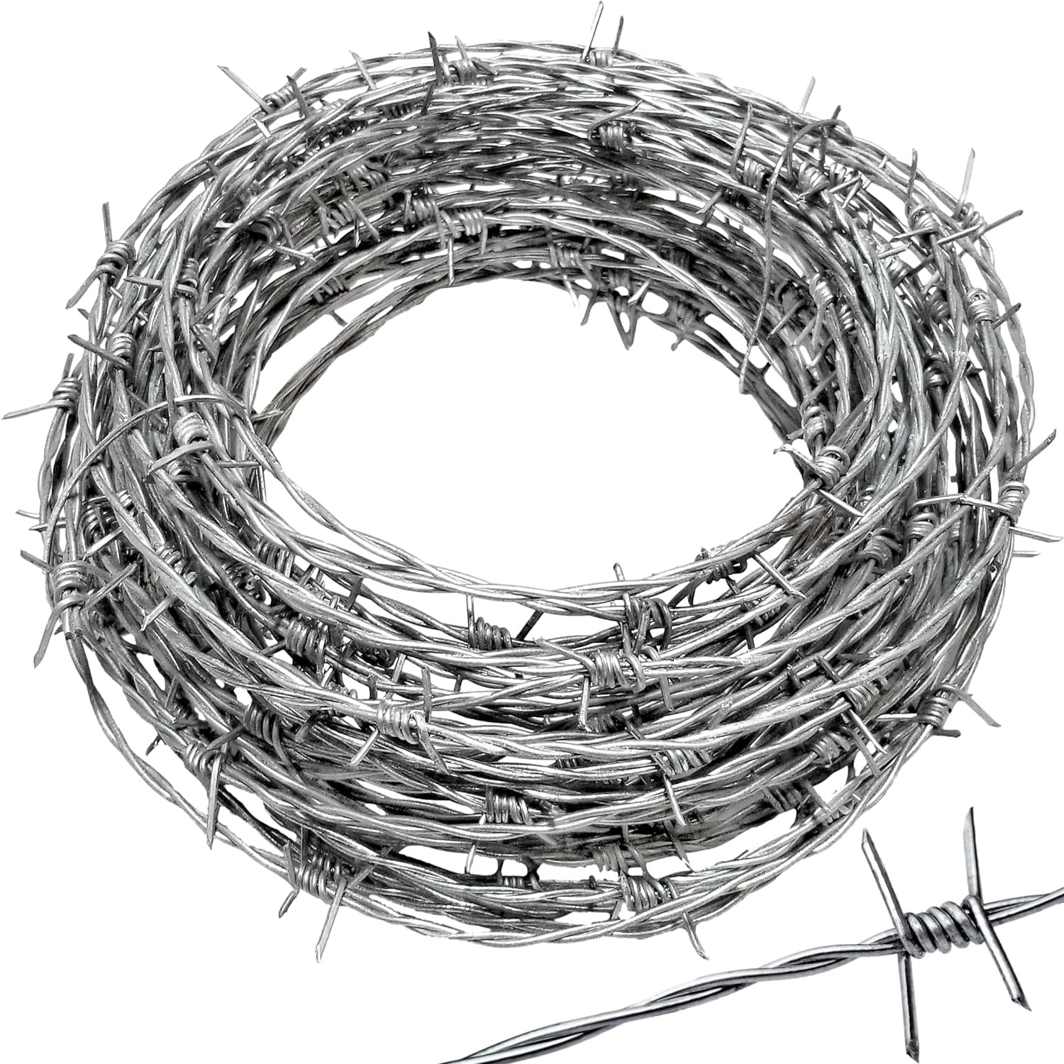 50Ft 18 Gauge Barbed Wire - Ideal for Crafts, Fences, and Critter Control