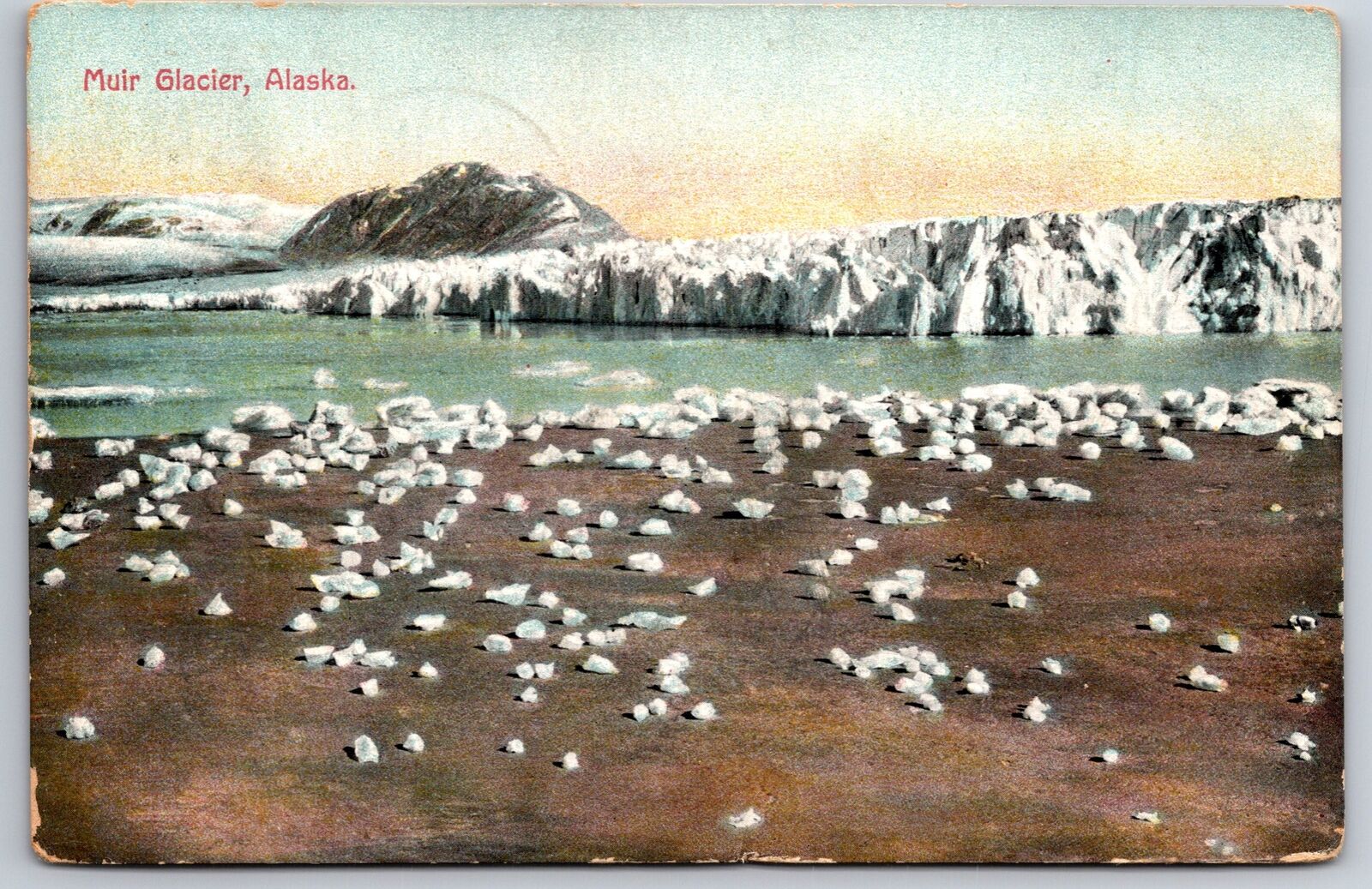 Alaska~General View Of Muir Glacier~PM 1910~Pub Portland Co Vintage Postcard