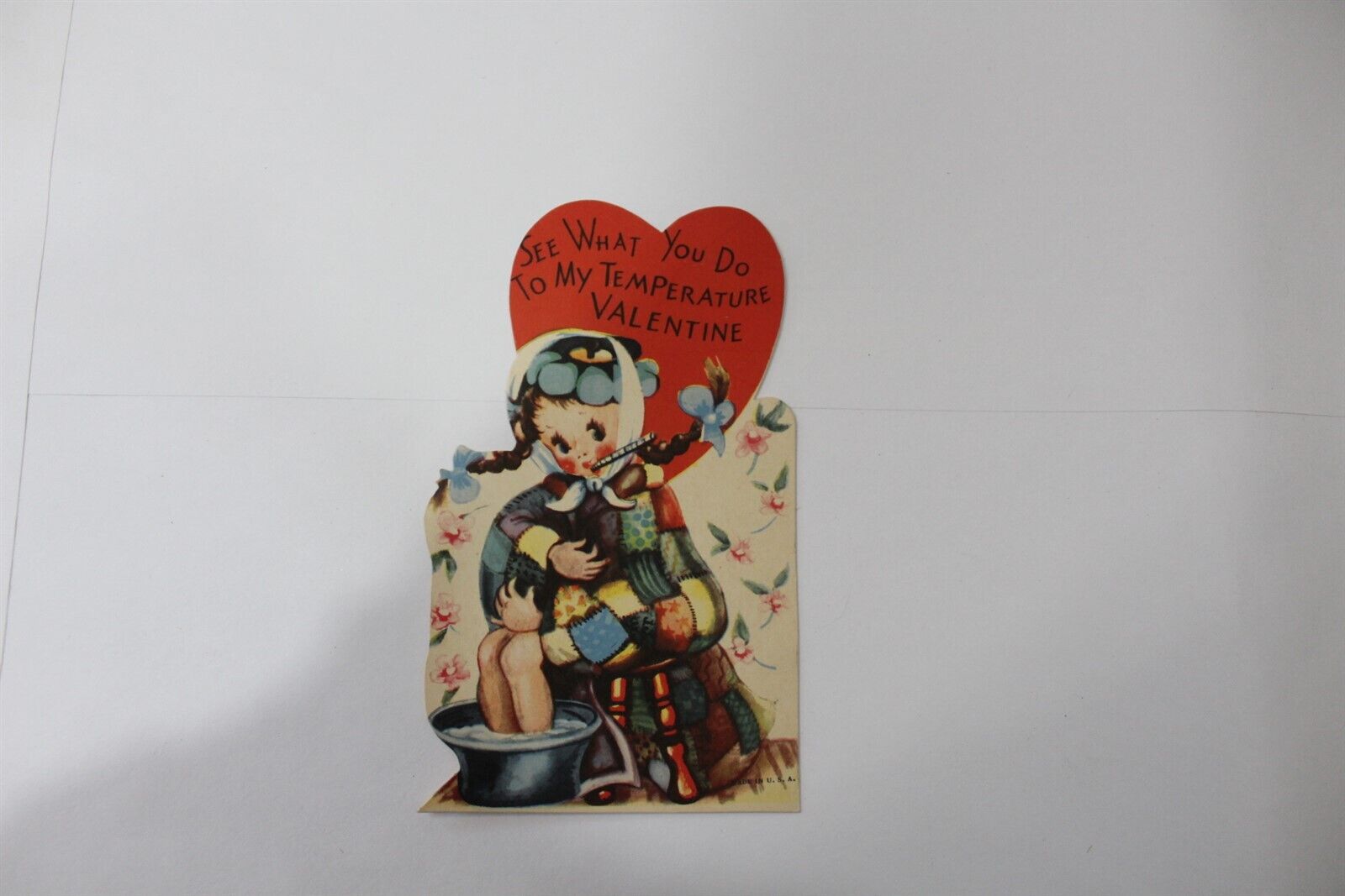 Ca. 1930\'s Vintage Valentine Greeting Die Cut Card