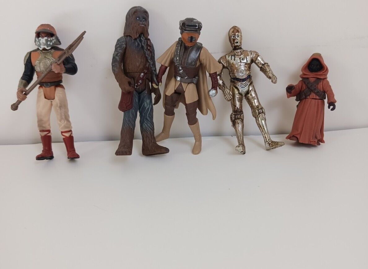 Star Wars Lot 1996-1999 Princess Leia, Chewbacca, C3PO, Lando And Jawa
