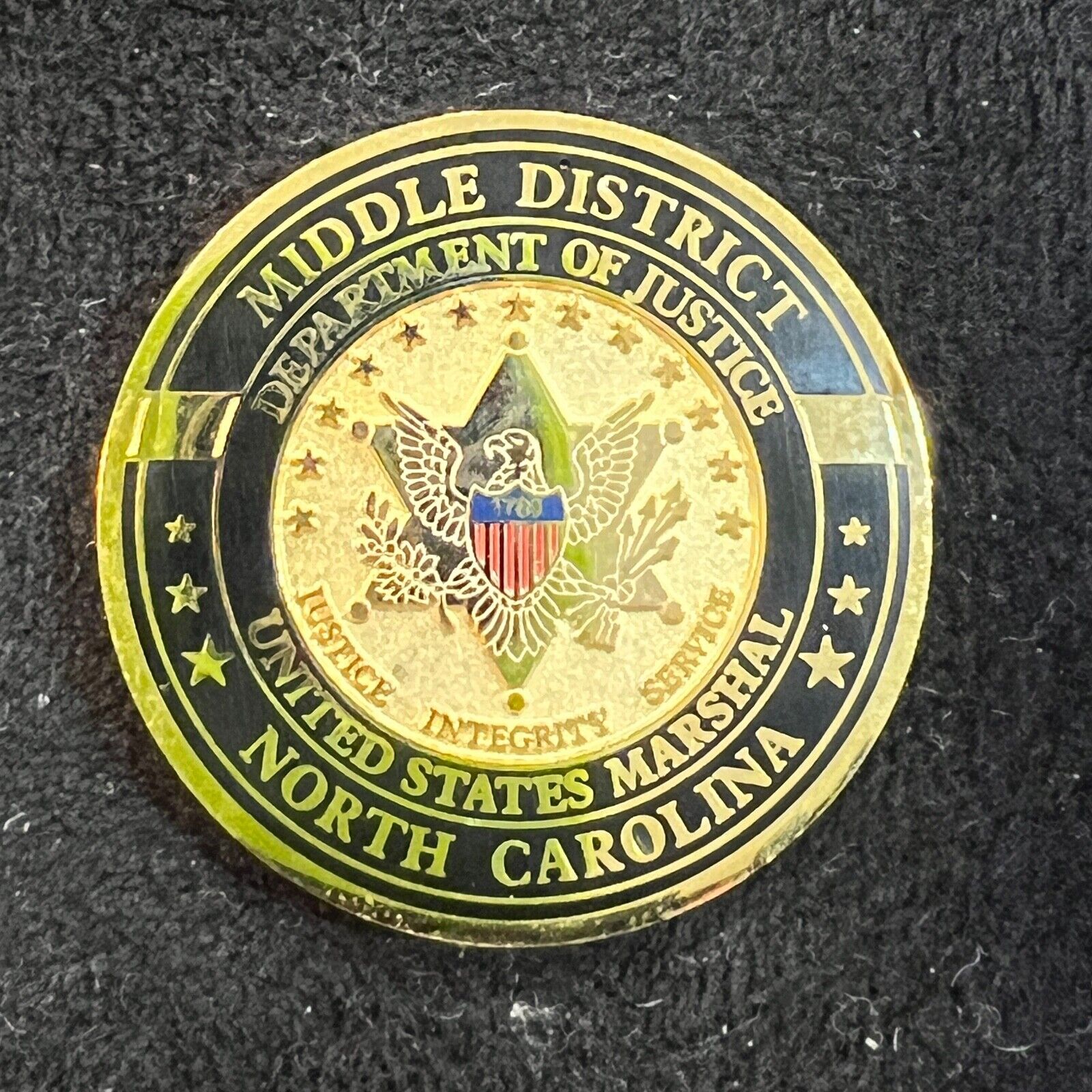 North Carolina US Marshal Middle District Challenge Coin