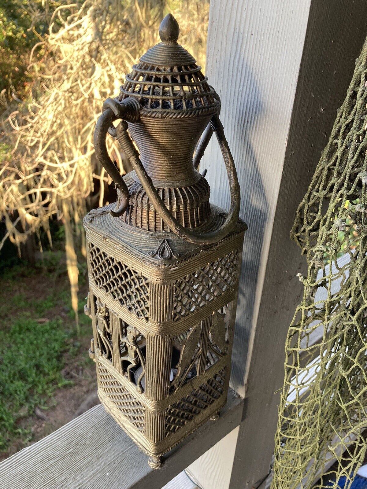 Vintage Dhokra brass lantern candle holder/ Home Decor
