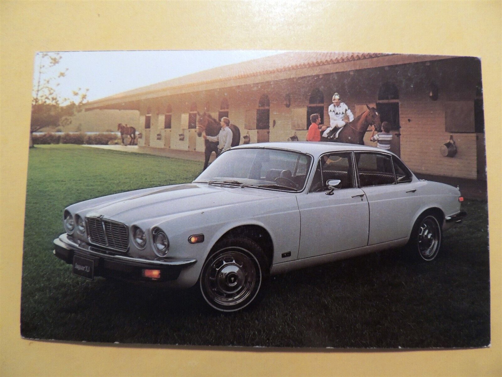 Jaguar XJ Sedan Car vintage postcard 