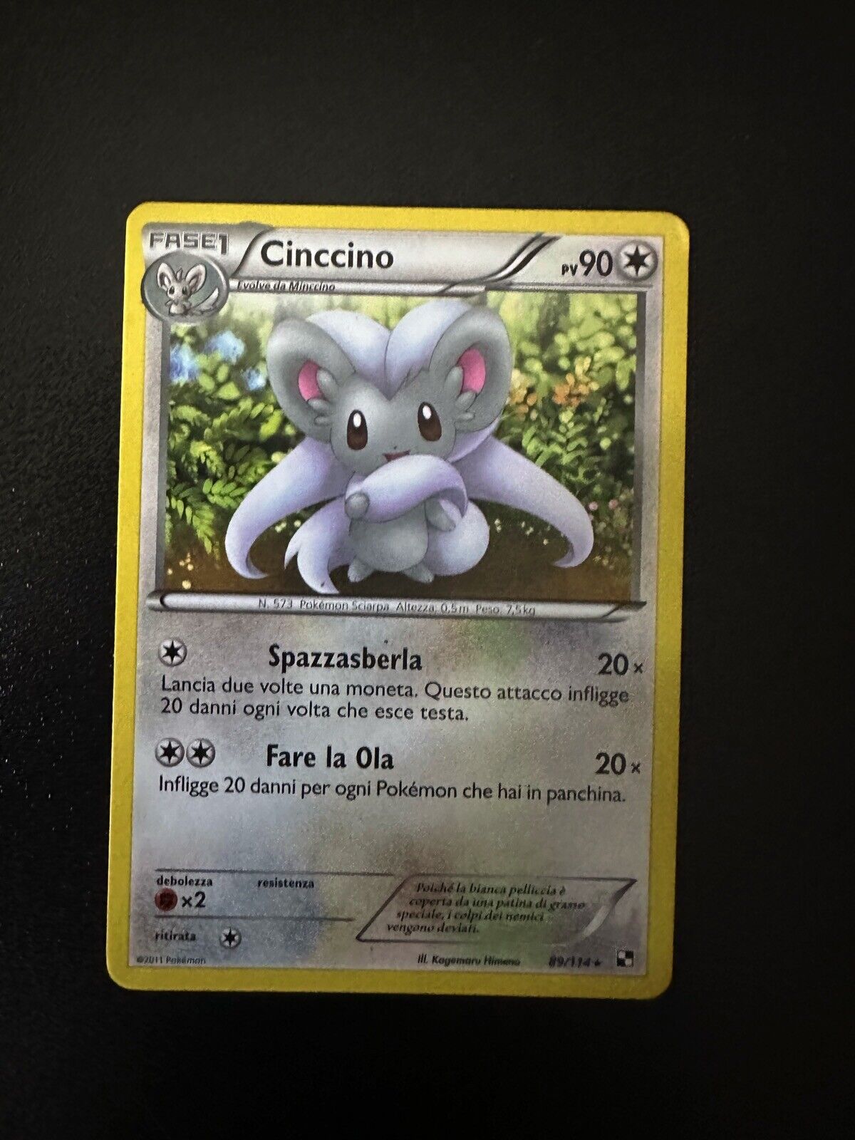 POKEMON Pokémon CINCCINO Card Crazy Fare La Ola 89/114 Italian