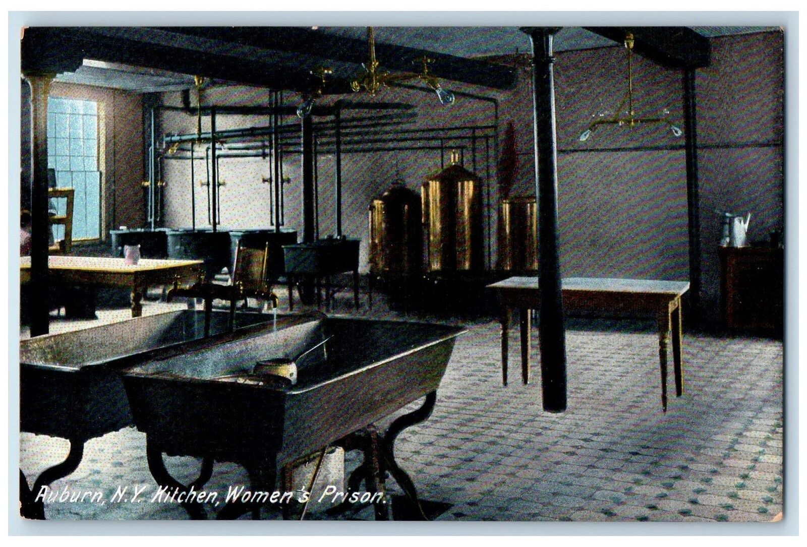 c1910\'s Kitchen, Women\'s Prison Auburn New York NY Unposted Postcard