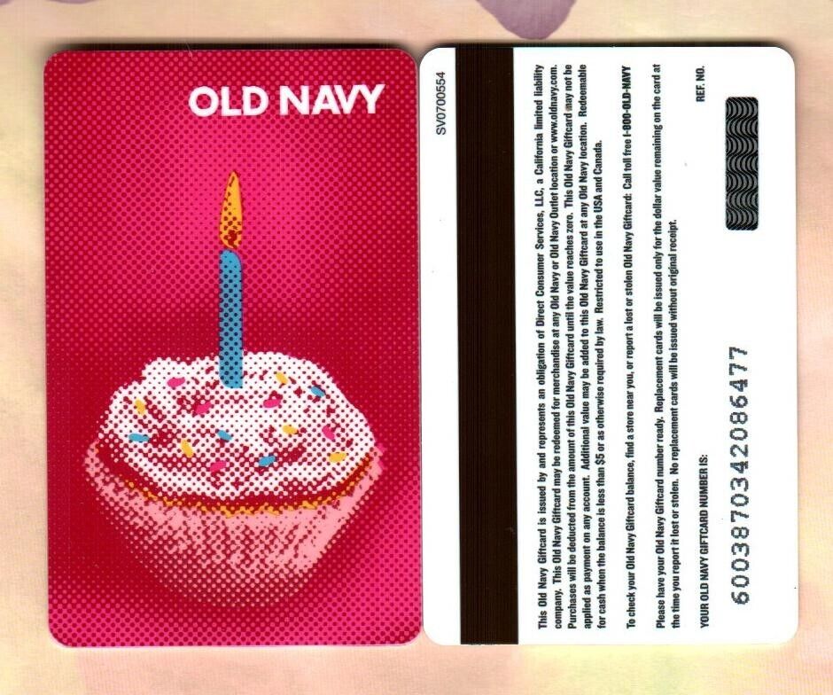 OLD NAVY Baby Girl\'s 1st Birthday, Cupcake ( 2007 ) Gift Card ( $0 )
