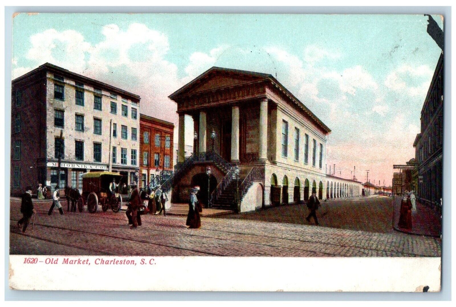 Charleston South Carolina SC Postcard Old Market Exterior Building c1909 Vintage
