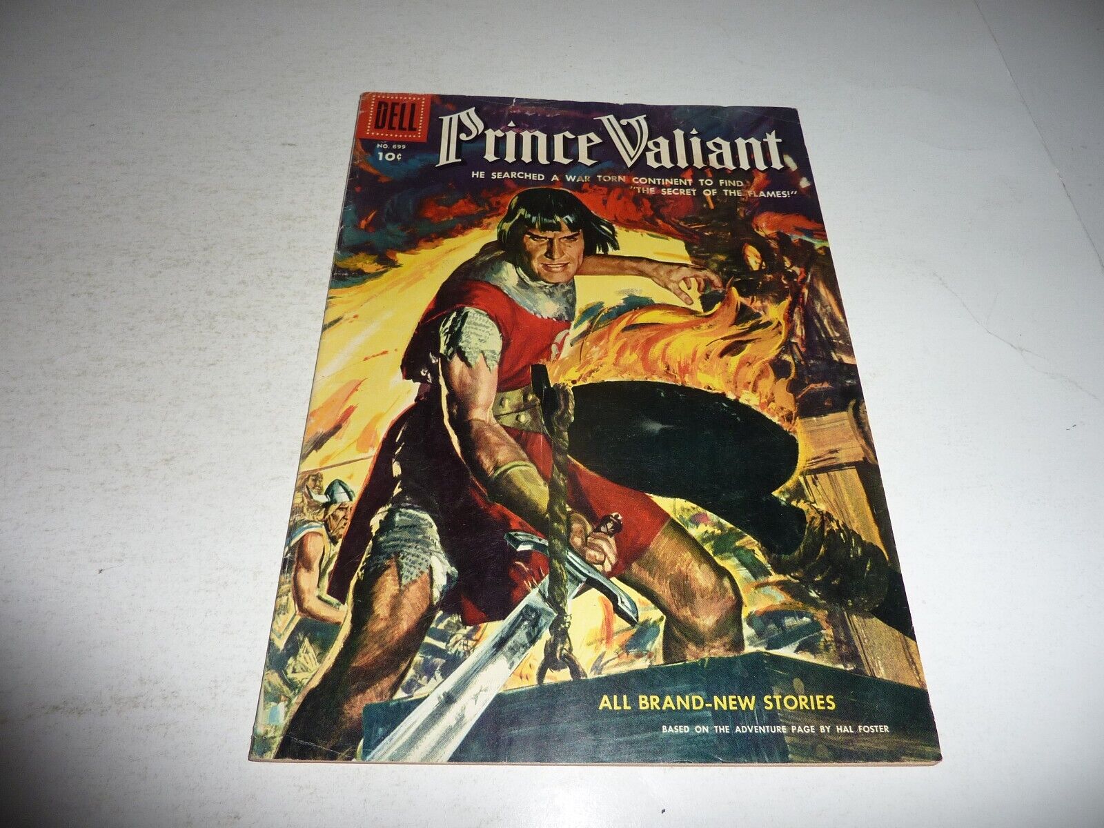 FOUR COLOR #699 PRINCE VALIANT Dell 1956 The Secret of the Flames VG+ 4.5