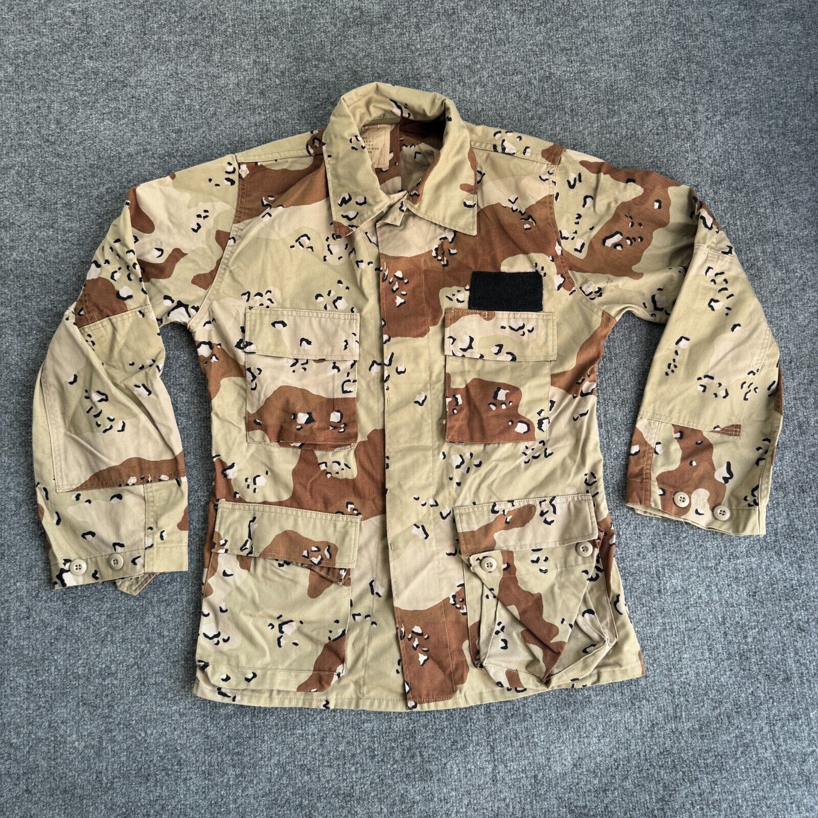 Vintage USGI Desert Camouflage Combat Coat Small Regular Shirt Button Front 80s