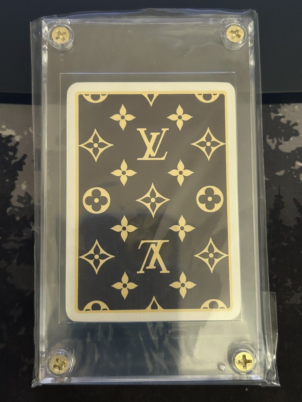 Authentic Louis Vuitton KING of CLUBS Playing Card with protective case