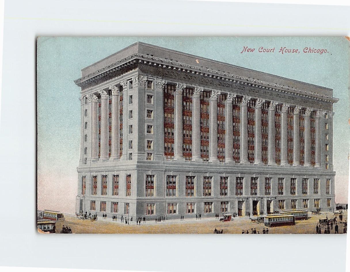 Postcard Court House Chicago Illinois USA
