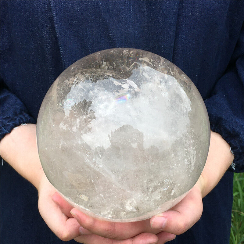 12.21LB TOP Natural clear smoky quartz sphere crystal ball healing MTB674