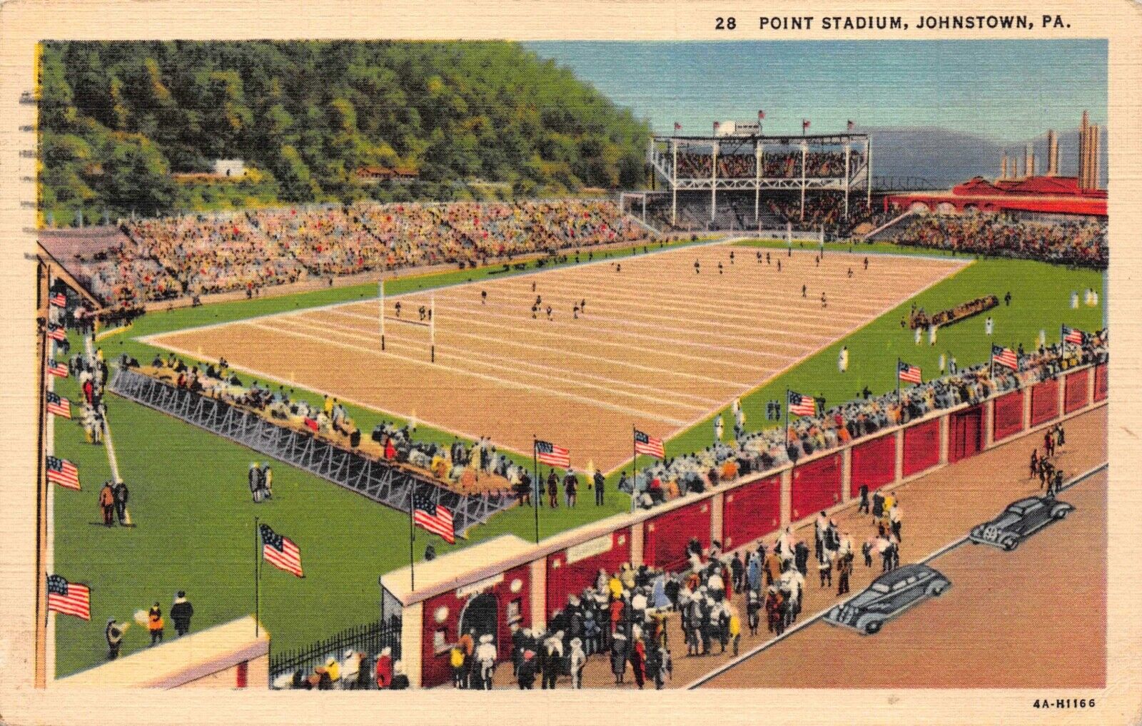 Linen Postcard Point Stadium in Johnstown, Pennsylvania~122053