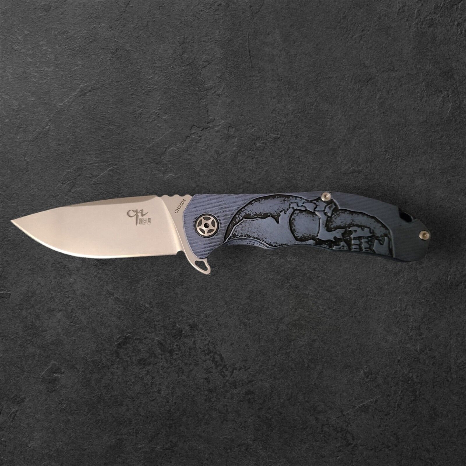 CH3504T-BL Titanium Skull Knife S35VN Rare/Discontinued Model