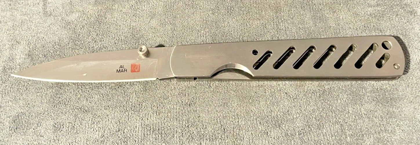 Vintage Al Mar stainless Quicksilver Assisted Opening Seki Japan--3398.23