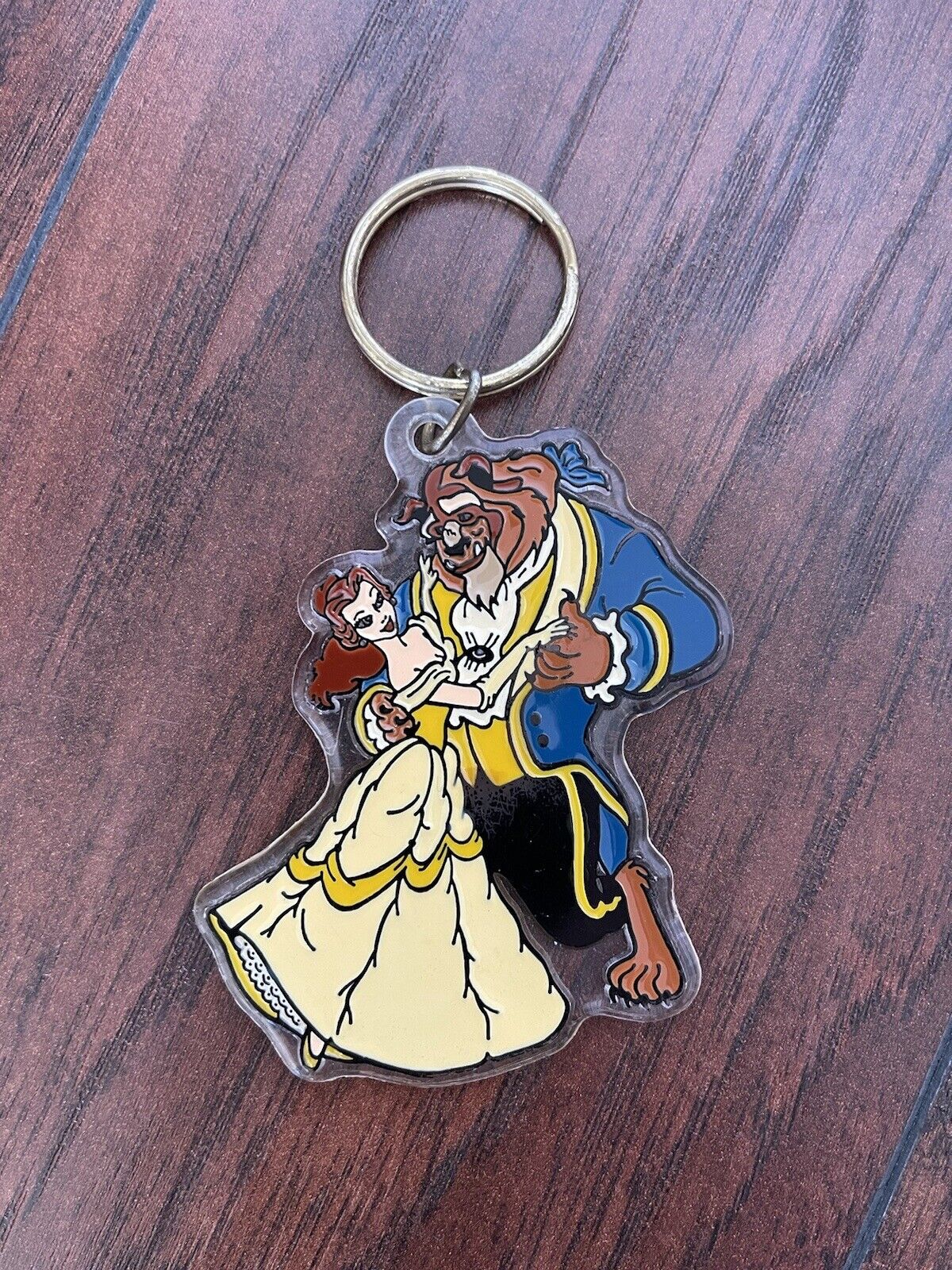 Rare Vintage Beauty & The Beast Keychain - Disney Brabo Group - Made In St Lucia