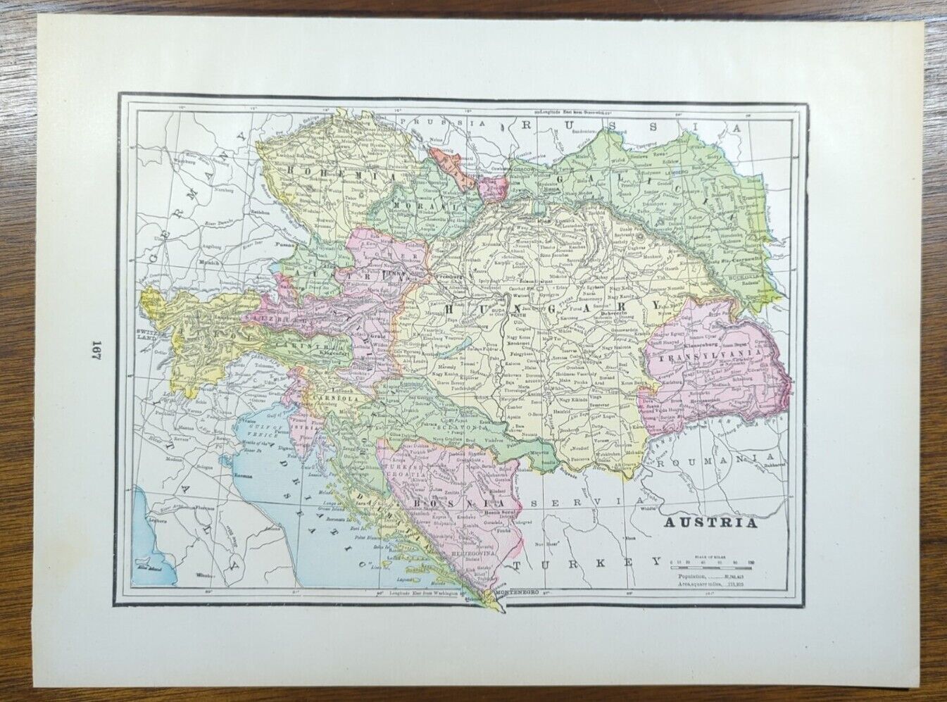 Vintage 1897 AUSTRIA Map 14\