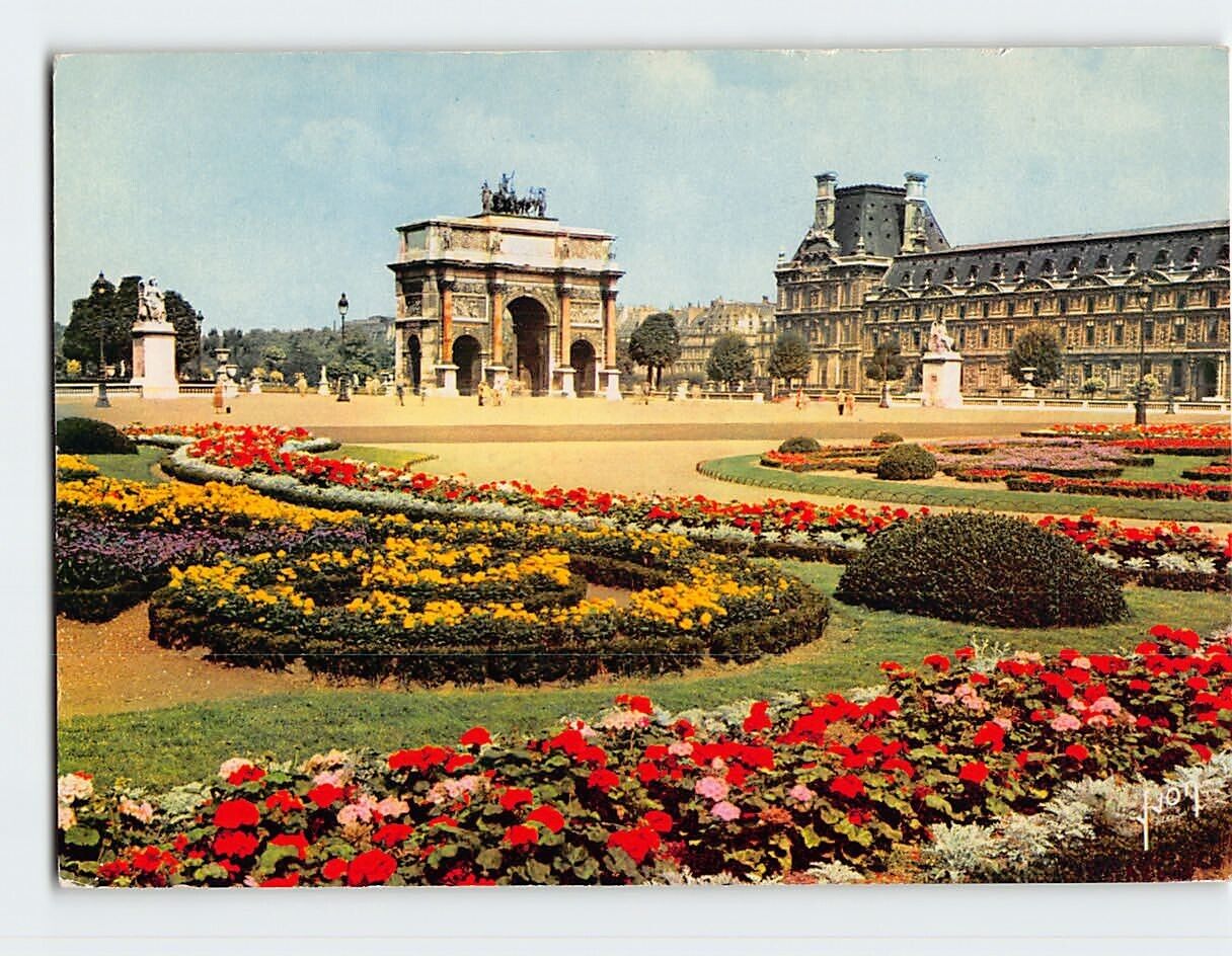 Postcard Jardin des Tuileries et Arc de Triomphe du Carrousel, Paris, France